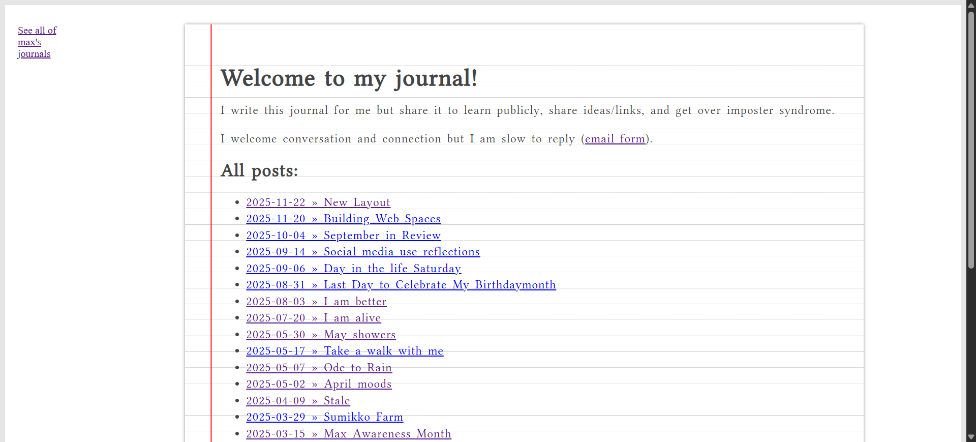 screencap of the current website